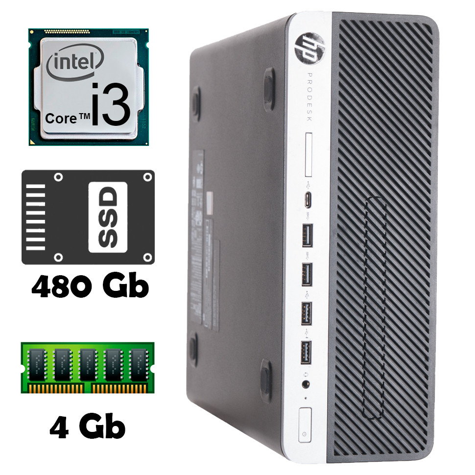 HP ProDesk 600 G3 SFF (i3 6100 • 4Gb • ssd 480Gb) БВ