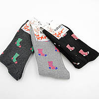 Зимові шкарпетки махрові турецькі, шкарпетки з шкарпетками, жіночі шкарпетки 36-40 розміру новорічні