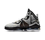 Чоловічі баскетбольні кросівки Nike Lebron 19 White/Black, фото 2