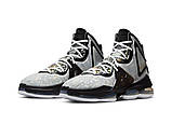 Чоловічі баскетбольні кросівки Nike Lebron 19 White/Black, фото 4