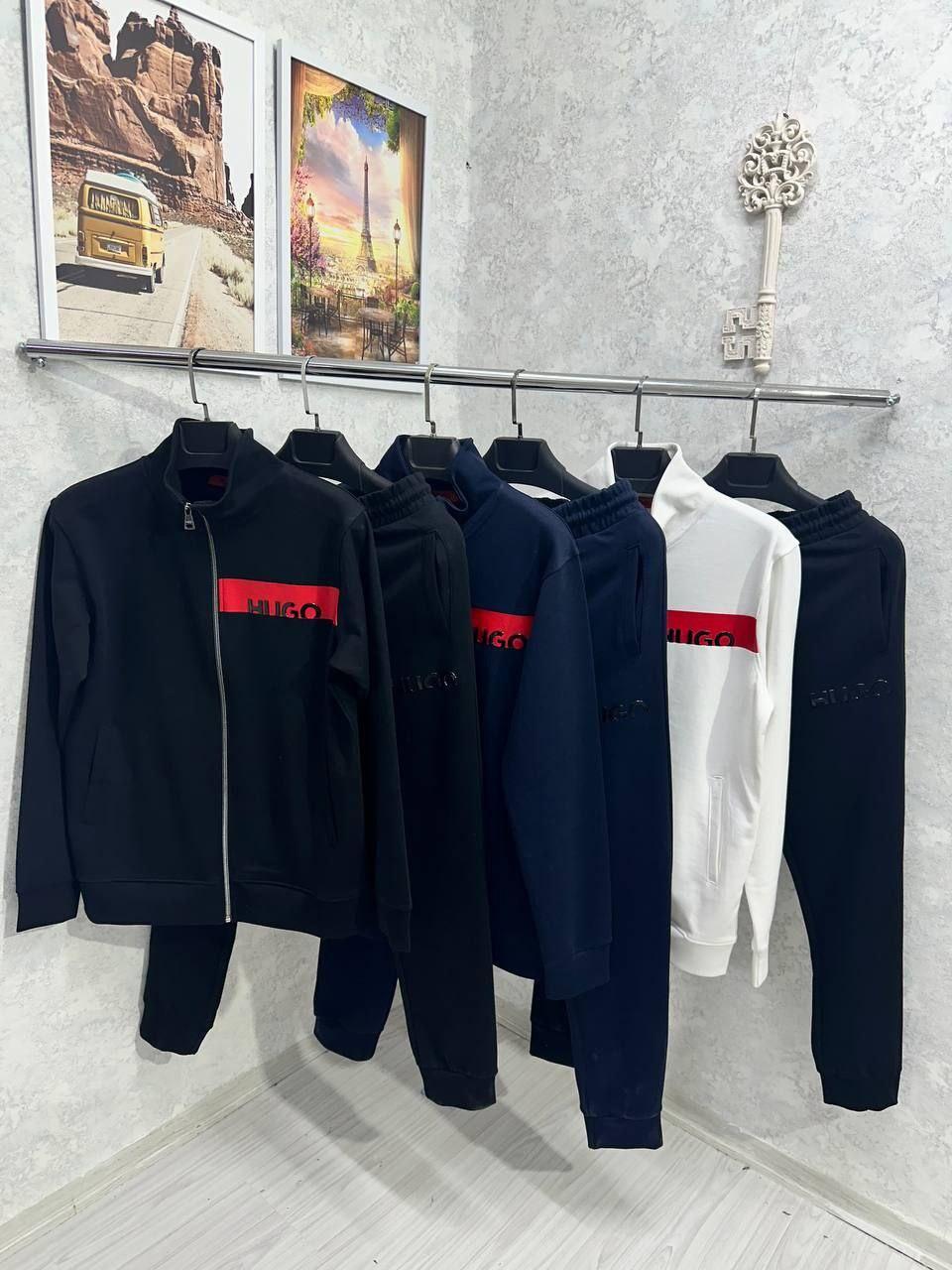 Чоловічий спортивний костюм HUGO BOSS CK7628 чорний, фото 1