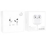 Навушники бездротові Bluetooth BOROFONE BW13 9046 у кейсі, білі, фото 6