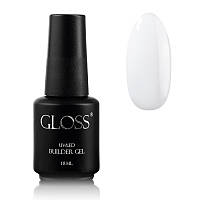 Однофазний гель з пензлем Builder Gel GLOSS White, 18 мл