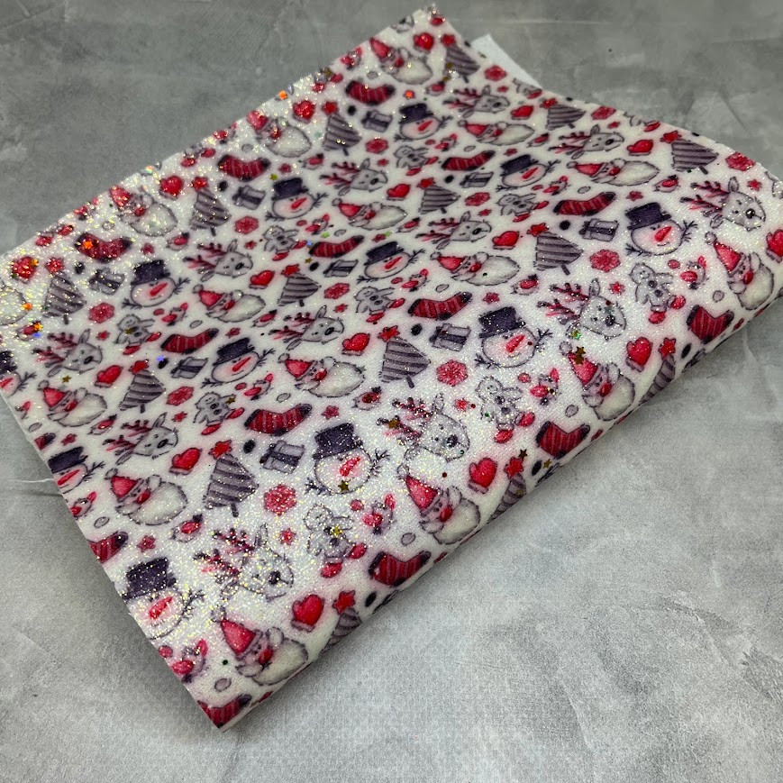 Екошкіра з малюнком "Новорічна", розмір 19,5*30 см, шт, фото 1