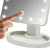 Настільне дзеркало для макіяжу з LED підсвічуванням, NJ-230, Біле / Косметичне дзеркало / Сенсорне дзеркало, фото 5