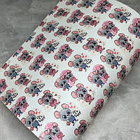 Екошкіра з малюнком "Мишата", 20*34 см