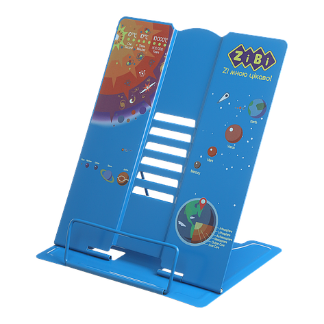 Підставка для книг 270x165x210мм металева синій, фото 1