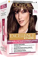 Стійка крем-фарба для волосся L'Oreal Paris Excellence Creme 4.00 - Каштановий