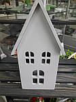 Декоративний дерев'яний будиночок білий 25,5х13,5