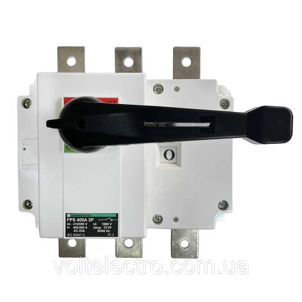 Вимикач навантаження ПФ 3Р 400А 1-0 розривний + ручка, фото 1
