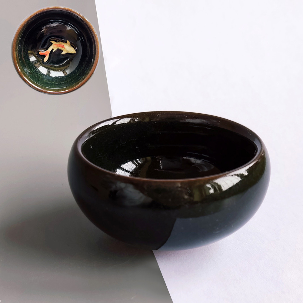Піала керамічна "Темна смарагдова чаша" Кої (1шт 50мл)