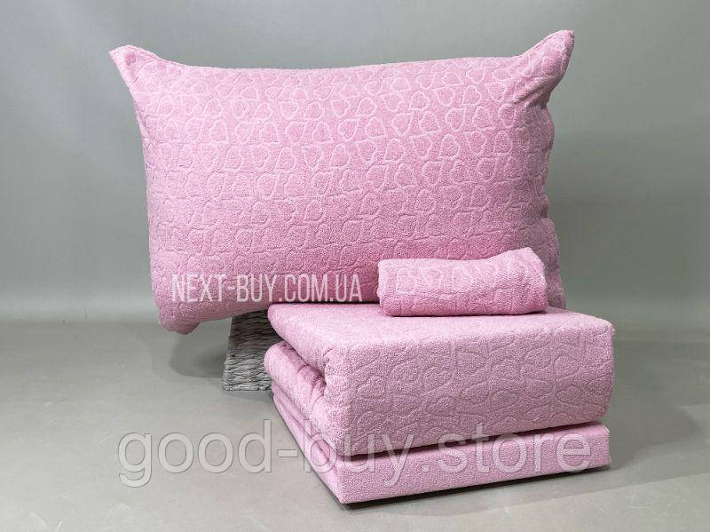 Постільна білизна махрова Maison D&#039;or Jaquard Stretcu Terry Set Rose 200x220см