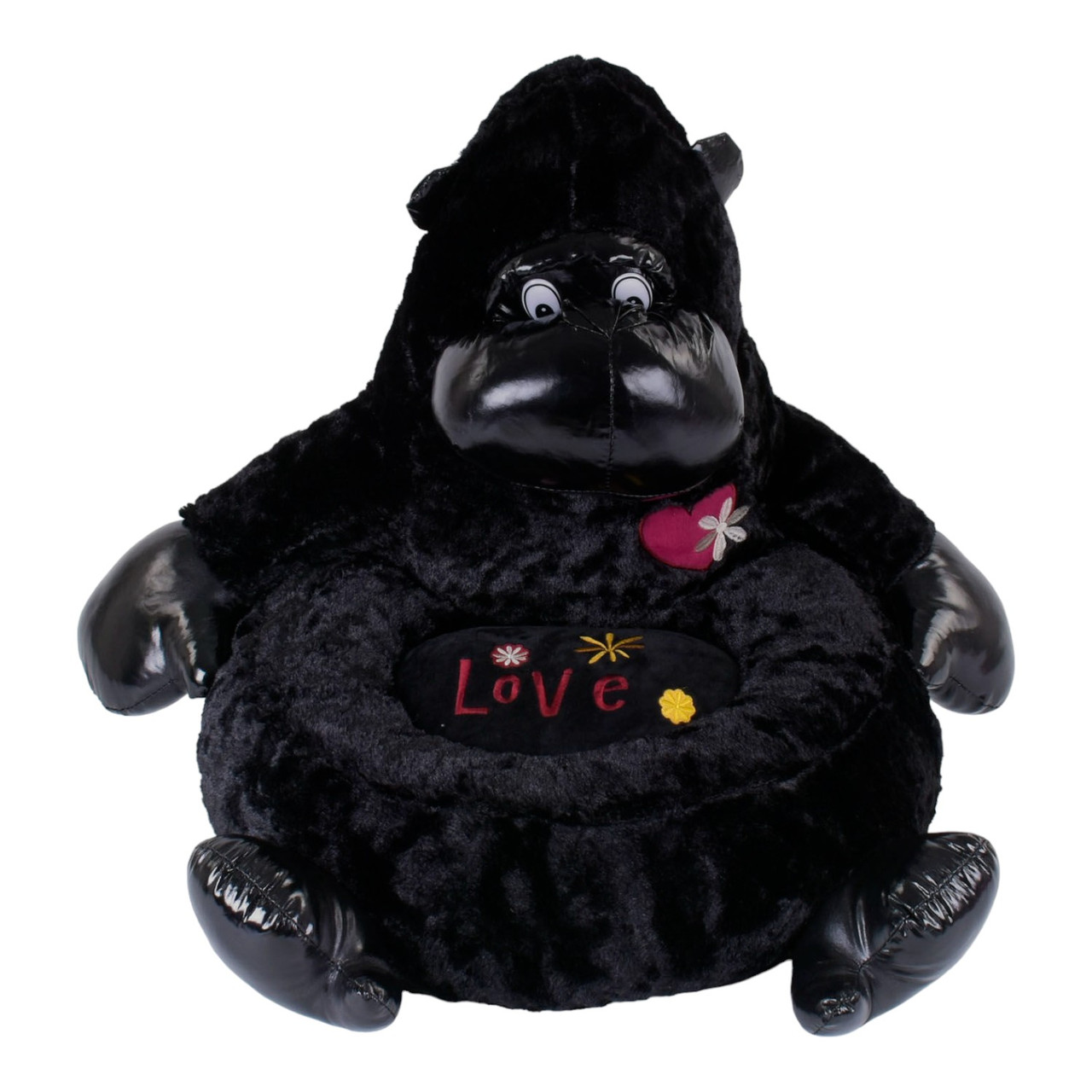 Крісло дитяче м'яке Горила 56 см Чорне, фото 1