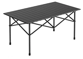 Стіл прямокутний складаний для пікніка в чохлі 95x55x50 см Туристичний розкладний стіл Чорний