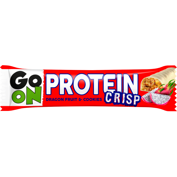 Протеїнові батончики Go On Батончик Crisp Bar with Dragon Fruit 24x45 g, фото 1