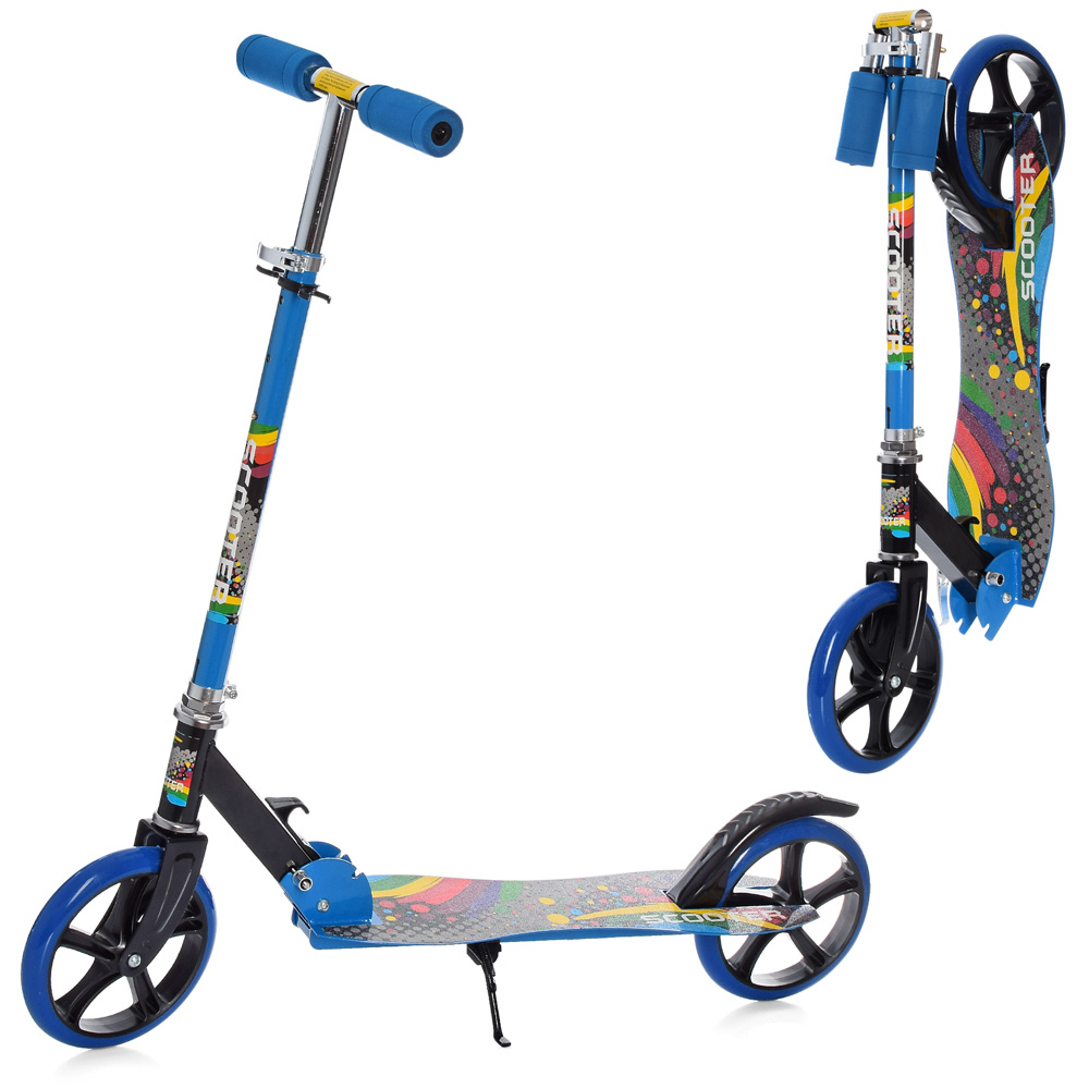 Самокат двоколісний складаний iTrike SR 2-050-1-BL1, синій, фото 1