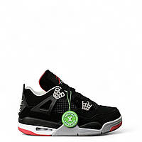 Новинка! Кроссовки Nike Air Jordan 4 Retro Bred черные