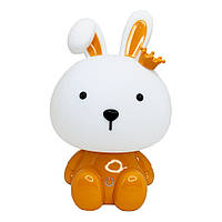 Toys Ночник детский "Зайка с короной" MGZ-1405(Orange) сетевой, питание от USB