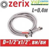 Гнучка підводка шланг 1/2" гайка-гайка 0,4 м Zerix (Чехія), фото 6