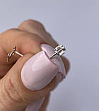 Срібні сережки пусети з вставками золота 0690.50, фото 3