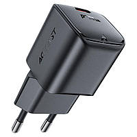 Мережевий зарядний пристрій ACEFAST A73 mini PD20W GaN USB-C charger Black