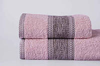 Полотенце махровое розовое 50х85см Fully для ванной