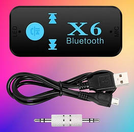 Адаптер AUX BT-X6 mini Bluetooth 4.1 приймач