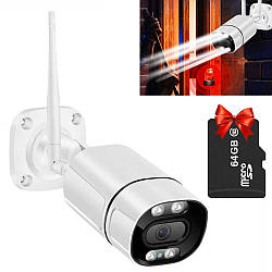Вулична камера CAMERA C16 TUYA APP + Подарунок Карта пам'яті 64GB / Бездротова камера зовнішнього відеоспостереження