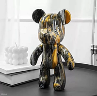 Флюидный медвежонок fluid bear bearbrick 23 см с красками BROWN