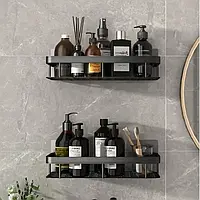 Настінна металева полиця для ванної самоклеюча Bathroom shelf