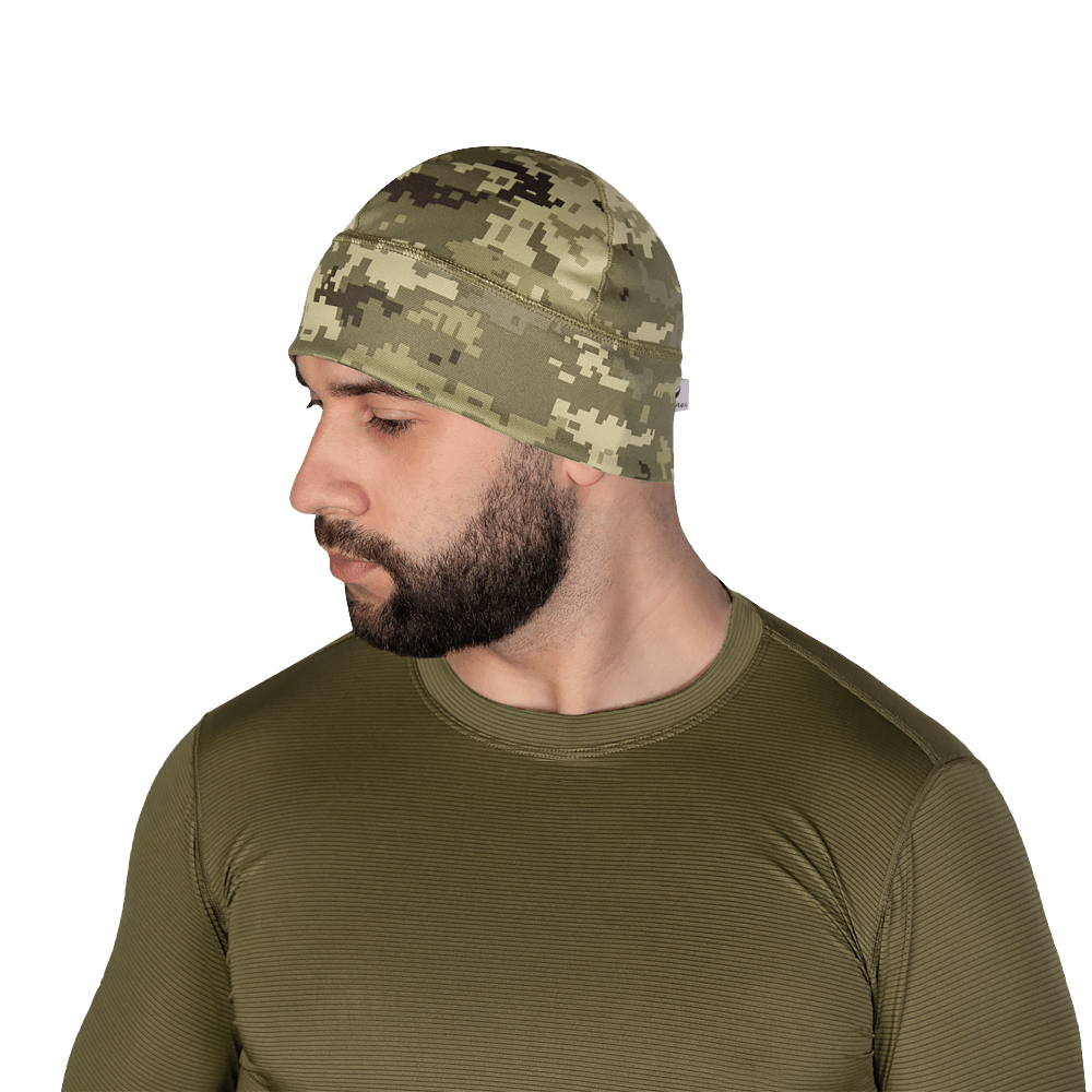 Універсальна тактична шапка з дихаючої, вологовідвідної тканини Beanie 2.0 CoolPass Піксель