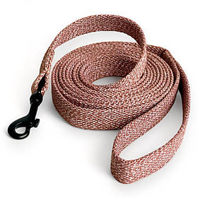 Брезентовий повідець для собак кольоровий. Повідець брезентовий 20 мм, 3 метра, Коричневий