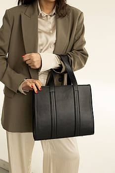 Жіноча сумка прямокутна шопер 27*30 см на блискавці зі штучної шкіри Nata