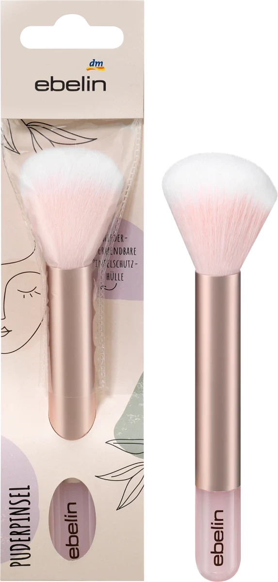 Пензель для макіяжу ebelin Make-up Puderpinsel pastell, 1 шт.