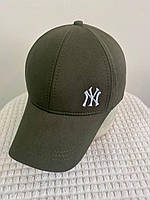 Кепка New York темно зеленая мужская женская коттоновая <unk> бейсболка Нью Йорк спортивная