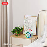 Караоке колонка система XO F42 Dazzling RGB з бездротовим мікрофоном блакитна, фото 6