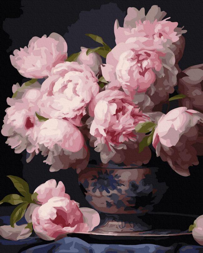 Картина за номерами Ніжні рожеві півонії Нікітошка 40 х 50 см (ANG664)