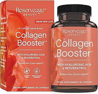 Reserveage Nutrition, Collagen Booster с гиалуроновой кислотой и ресвератролом, 60 капсул