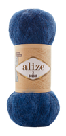 Нитки пряжа для в'язання з мохером 3 SEASON Три сезони Alize № 409 - синій