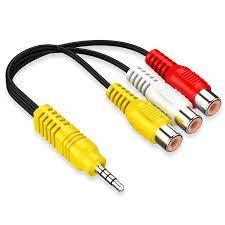 Кабель аудіо-відео 3RCA- jack 3.5 mm AV 4 pin на тюльпани, фото 1