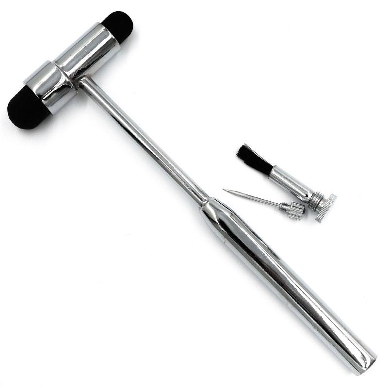 Молоток неврологічний за Бaк (Buck), 180 мм, вага 85 г, з голкою та пензликом, фото 1