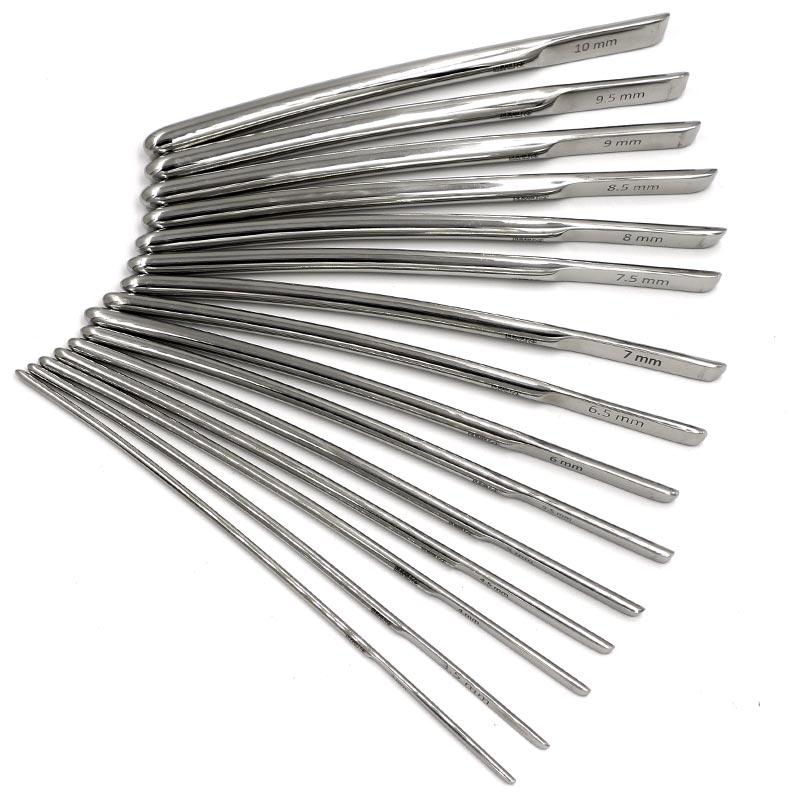 Розширювачі каналу шийки матки, Гегара (Hegar) набір 15 штук, однокінцеві, фото 1