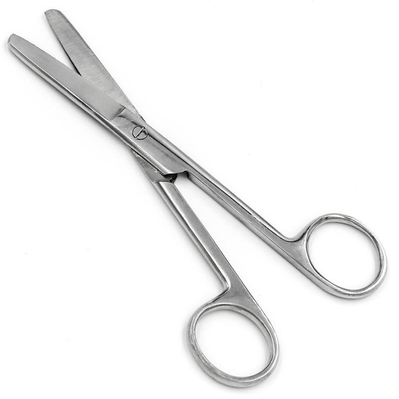 Ножиці операційні прямі тупокінцеві, 140 мм, фото 1