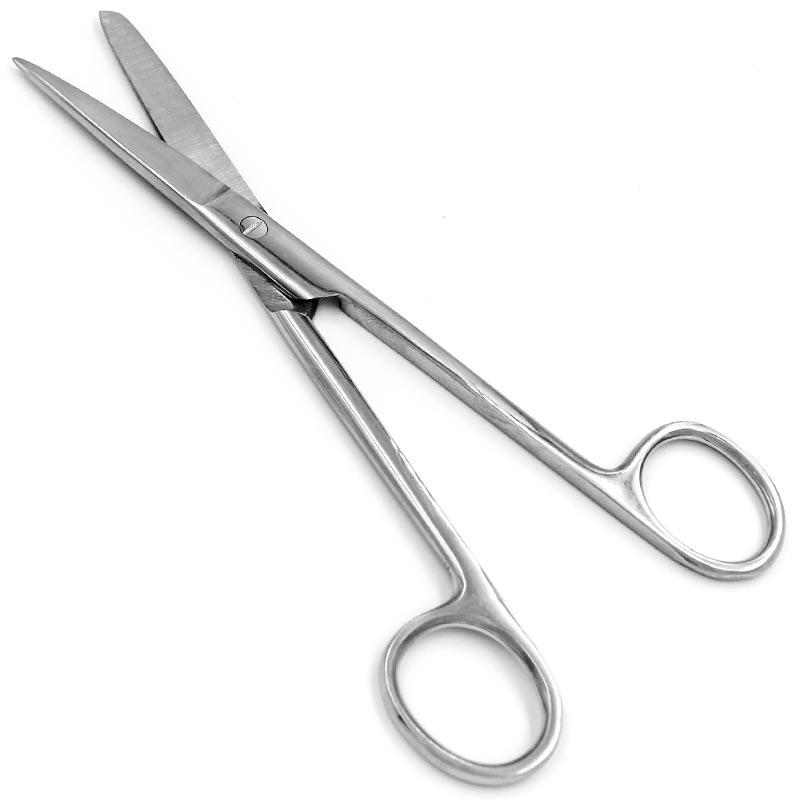 Ножиці операційні прямі 170 мм, з одним гострим кінцем, фото 1