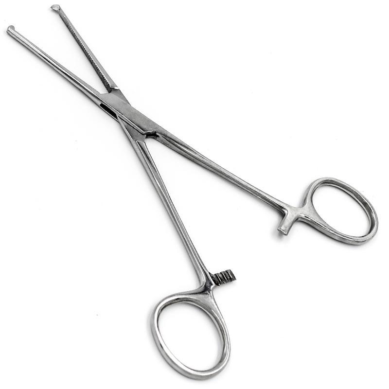 Затискач Кохер (Ochsner-Kocher) прямий, 1/2 зуба, 160 мм, №2, кровоспинний, фото 1