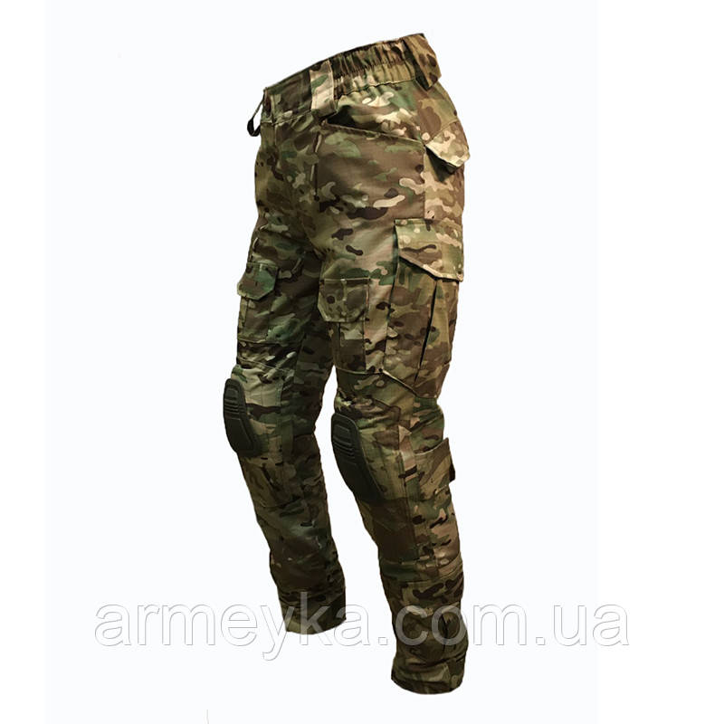 Тактичні штани з інтегрованими (знімними/вставними) наколінниками multicam сумішовий UA, фото 1