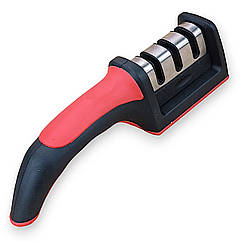 Точилка для кухонних ножів 3-ступінчаста з ручкою Knife Sharpener Tool