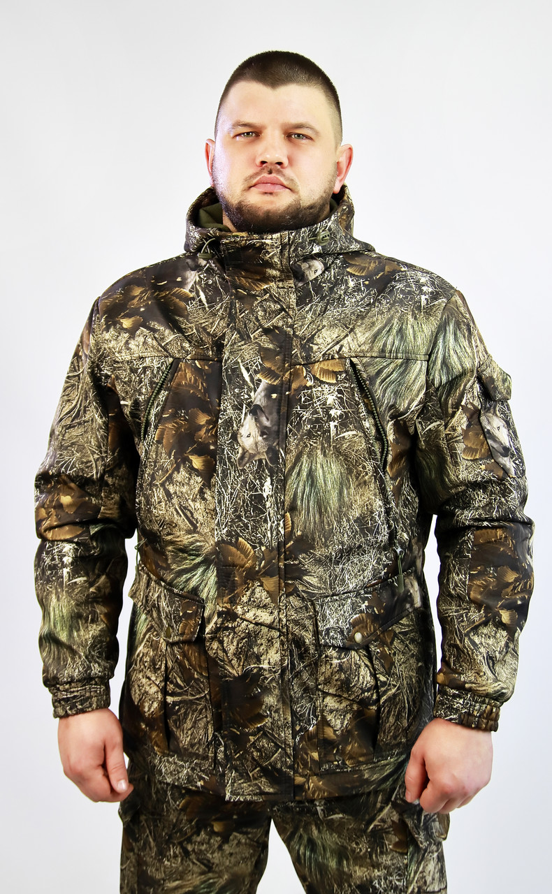 Куртка камуфляж для охоты и рыбалки демисезонная "Сармат" осенний лес - фото 1 - id-p1783684958