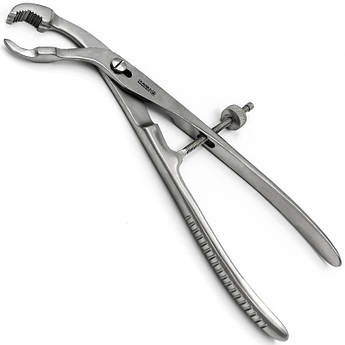 Кісткотримач зігнутий з гвинтовим фіксатором, 260 мм, Вербрюгге (Verbrugge)