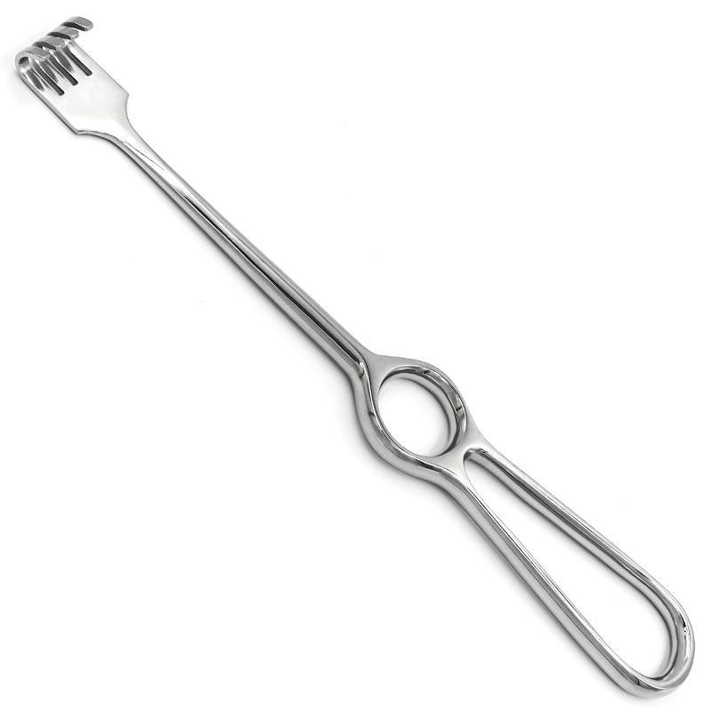 Гачок хірургічний Кохера (Kocher), тупий, 4 зубці, 220 мм, фото 1